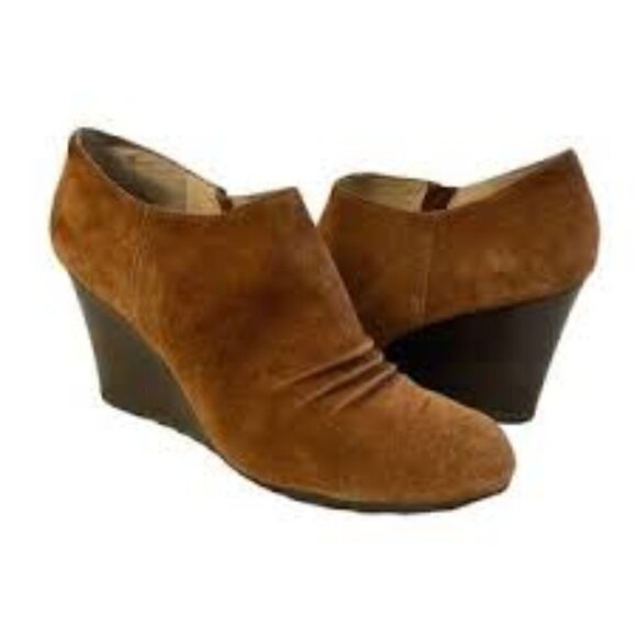 Michael Kors Leather Wedge Booties - Picture 2 of 13